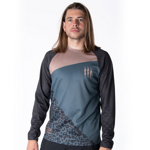 Muc-off Technical Riders Long Sleeve Jersey - Grey / Stone Leopard