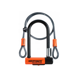 Kryptonite Evolution Mini U-lock 3.25 X 7 In & 4 FT Kryptoflex Cable W/ Bkt