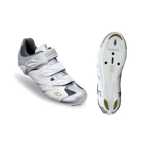 Giro Sante Ladies Road Shoes - White / Silver / Gold