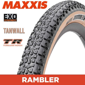 Maxxis Rambler 700 X 40C Exo TR Tanwall E25 60TPI Tyre - Tan / Black