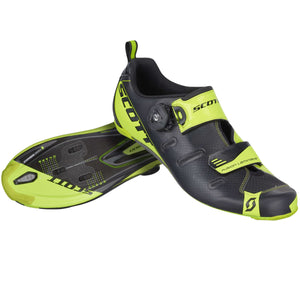 Scott Tri Carbon Shoes - Black / Neon Yellow