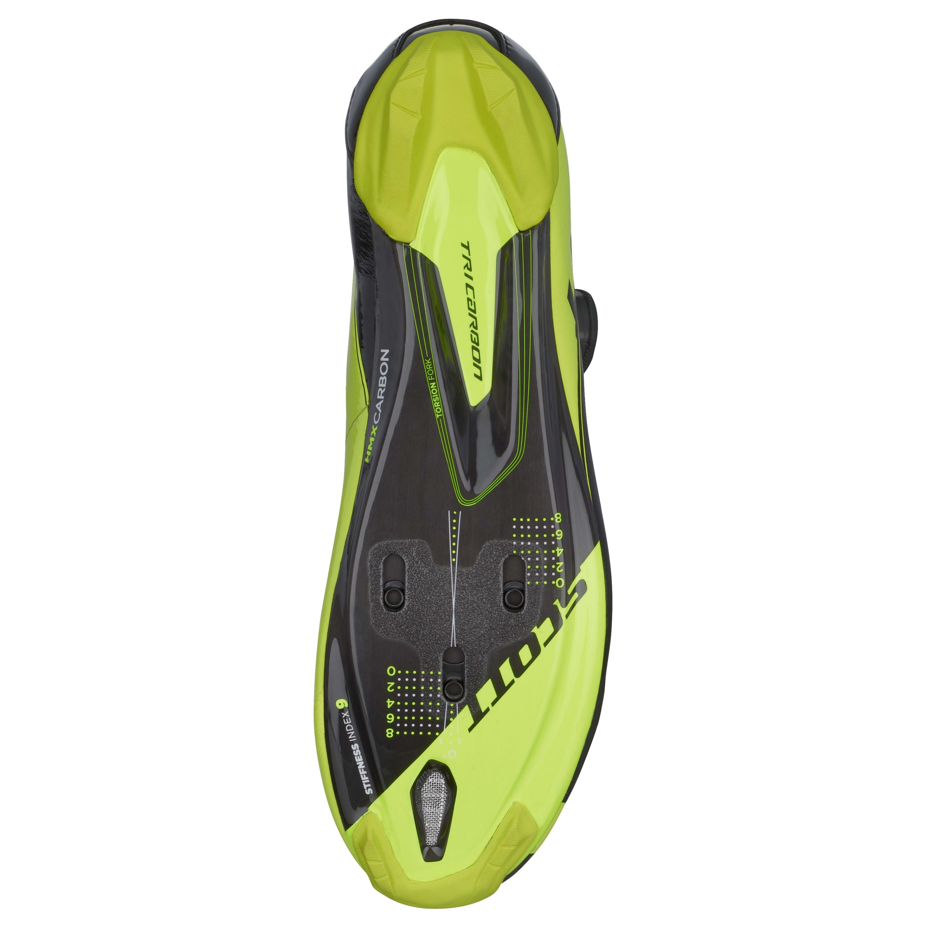 Scott Tri Carbon Shoes - Black / Neon Yellow