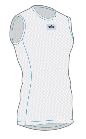 Solo Summer Mesh Baselayer Sleeveless - White