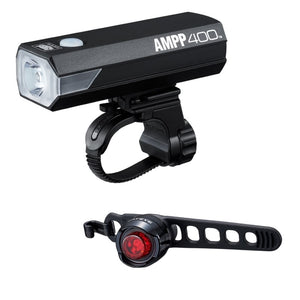 Cateye Ampp 400 & Orb RC Lightset - Black