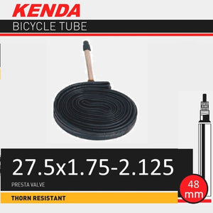 Kenda Tube 27.5 X 1.75-2.125 Thorn Resistant 48MM Presta - Black