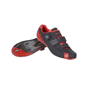 Scott Premium Road Shoes - Black / Neon Red