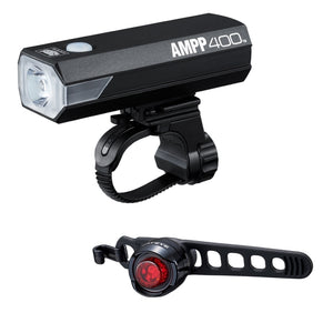 Cateye Ampp 400 & Orb RC Lightset - Black