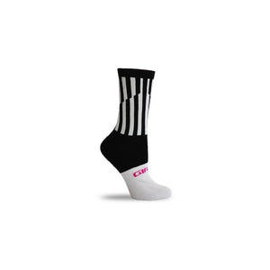 Giro Comp Racer High Rise Socks 6 Inch - Lines White / Black