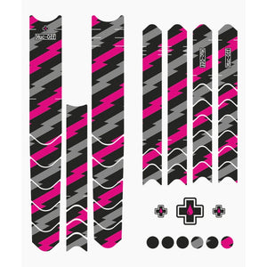 Muc-off Frame Protection Kit Dh/enduro/trail 45-70MM - Fluoro Pink / Bolt