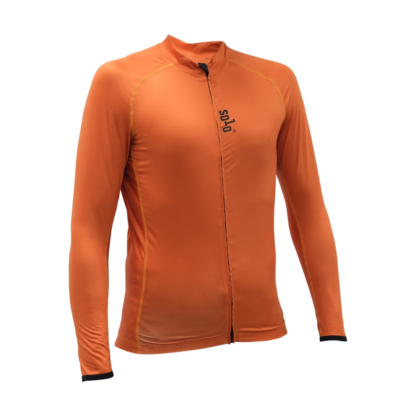 Solo Mens Team L/sl Jersey - Rust Red