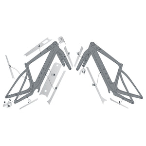 Syncros Solace Eride Frame Protection Kit - Clear Gloss