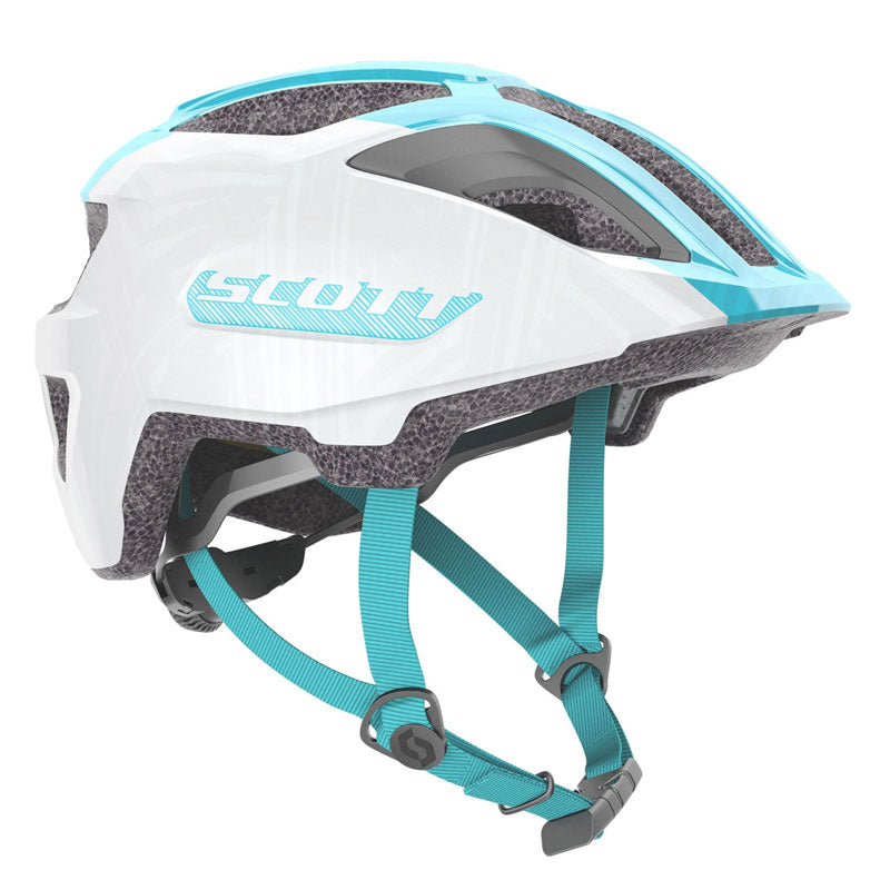 scott spunto junior ce helmet pearl white breeze blue