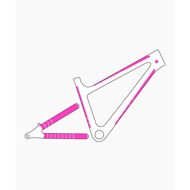 Muc-off Frame Protection Kit E-mtb 85-100MM - Fluoro Pink / Bolt